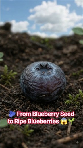 🫐 From Blueberry Seed to Ripe Blueberries 😱🌱 | Complete Blueberry Life Cycle ||#FruitGrowth #Shorts