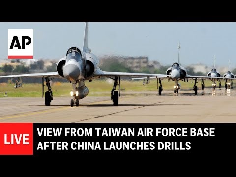 LIVE: At Taiwan air base after China launches military drills