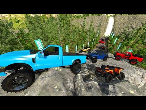 Racing with Random Cars on Offroad Racetrack | Farming Simulator 25