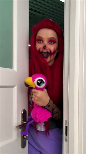 Flamingo's Hilarious Toilet Adventure! 🚽🌈 #shorts