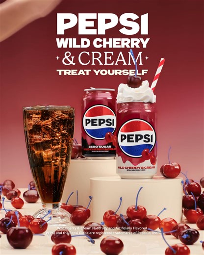 Treat Yourself this season to Pepsi Wild Cherry & Cream | Pepsi