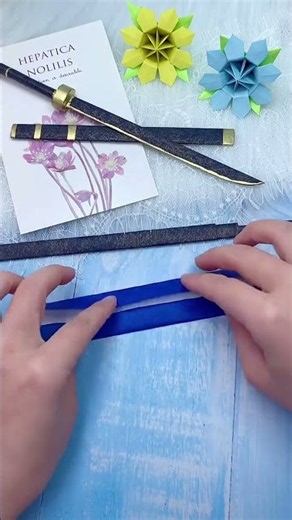 Mini Paper Katana ⚔️ Samurai Sword Origami Tutorial | DIY #Shorts