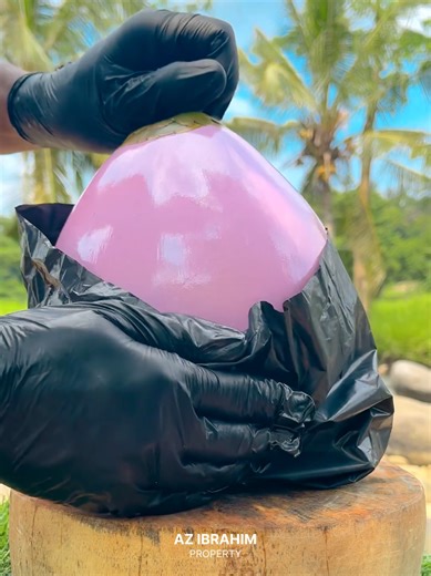 Glossy Pink Coconut Cutting Experience