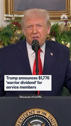 Trump announces $1,776 'warrior dividend' for service members