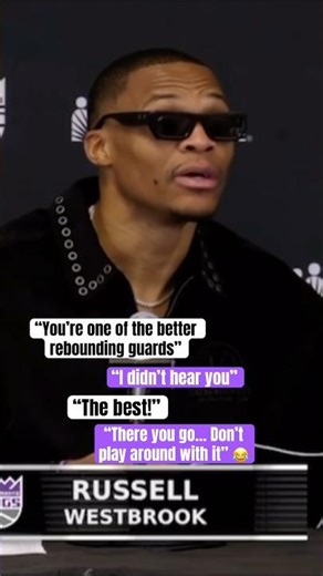 This exchange between Westbrook and a reporter 🤣