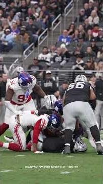 Week 17 highlights: Giants vs. Raiders #shorts #nfl #Giants #nygiants #newyorkgiants #highlights
