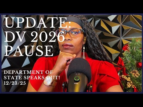 BREAKING: Official U.S. Department of State Statement on DV Lottery Pause (DV2026 Update)