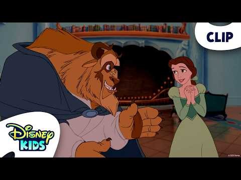 Belle Sees the Castle Library for the First Time! 📚🏰 | Beauty and The Beast | @disneykids