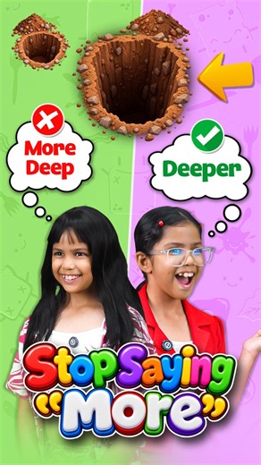 Comparative Words for Kids 😱| Brighter, Thinner, Wetter & Deeper | Adi Connection #shorts