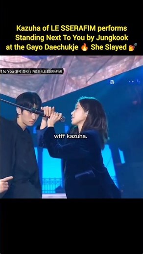 Kazuha of LE SSERAFIM performs Standing Next To You by Jungkook 🔥 #jungkook #fypviralシ #bts