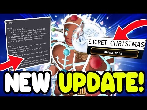 YBA NEW CHRISTMAS UPDATE v1.7957! (CODES, SKINS, NEW MAP) In Your Bizarre Adventure Roblox