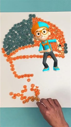 Hacemos a Blippi con cereal de colores 🧡💙🌈 #Videoseducativos #Blippi #Cereal