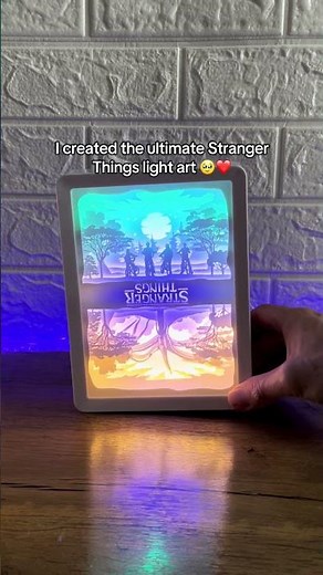 This is a laser-cut, 3D LED Shadow Box! ✨ Handmade with permeable special paper.