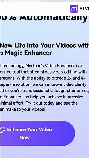 Improve Video Quality with Media.io Online Video Enhancer