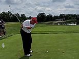 Donald Trump heckled on his own golf course after sending shot into the water