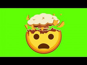 Exploding Head Face Green Screen Animation | Emoji | Stock Footage