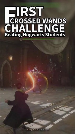 FIRST CROSSED WANDS CHALLENGE - Beating Hogwarts Students #harrypotter #hogwartslegacy #foryou