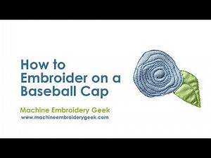 How to embroider on a baseball cap using a single needle embroidery machine