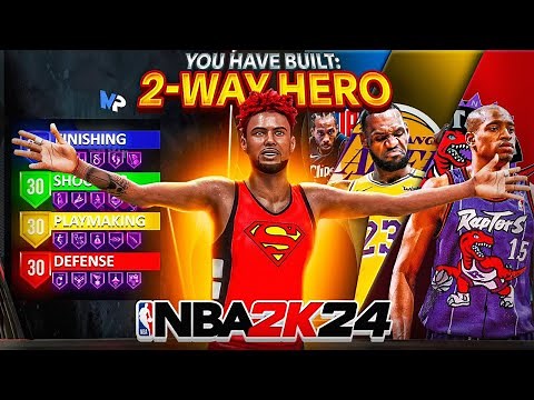 NEW "2-WAY HERO" BUILD is the BEST BUILD on NBA2K24! 94 DUNK "DO IT ALL" ISO BUILD IS INSANE!
