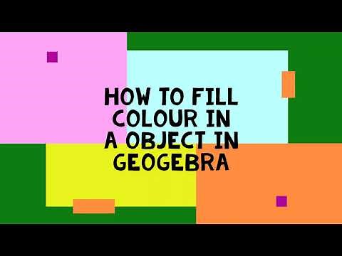 How to fill color in a object in GeoGebra