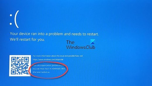 Fix hardlock.sys Blue Screen in Windows 11/10