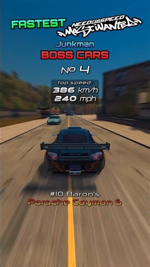 TOP 5 FASTEST Junkman Blacklist Boss Cars 🏎️💨👑 | NFS Most Wanted 2005 (Max Speed) ⚙️🔥