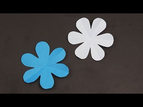 How to Make Easy 🌸 6 Petal Paper Flowers 🌸 - DIY | A Very Simple Paper Flower for Beginners Making