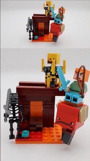 LEGO Minecraft 21266 The Nether Lava Battle LEGO Speed Build Review #lego #legotoys