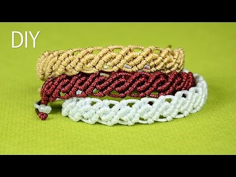 DIY Wavy Macrame Bracelets