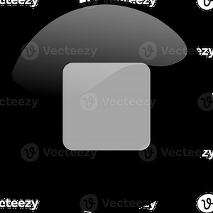 Stop icon for media player button interface. Video and audio player navigations symbol in black color.