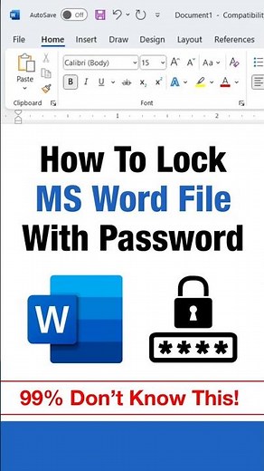 Lock MS Word File with Password 🔐 | Hidden Word Trick!