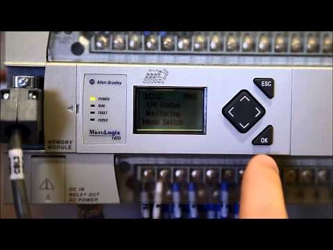 Download a Program to a MicroLogix 1400 PLC via Memory Module Using the LCD Screen