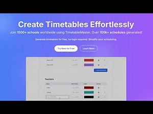 How to Generate a School Timetable Online | TimetableMaster Step-by-Step Demo