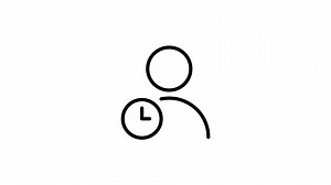 Download Animated user icon in outline style for free