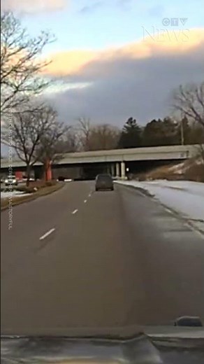 Driver sent flying into the air following vehicle rollover during police chase in U.S. #shorts