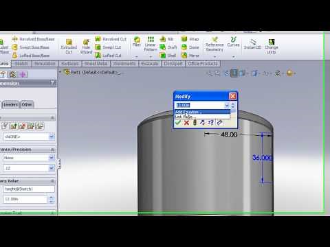 Adding Equations in SolidWorks