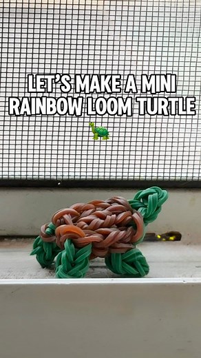 Let’s Make A Mini Rainbow Loom Turtle 🐢 | Original Design #rainbowloomloom #turtle #fyp | Rainbowcraftworks