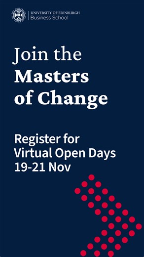 4.3K views | Ranked among Europe's Top 10 Universities by QS. Sign up for an open day and find out more about our Masters and MBA degrees. | University of Edinburgh Business School | Facebook