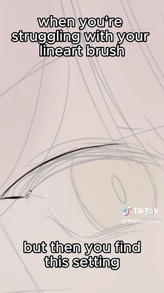 I didn't know you could change the brush cursor on Clip Studio. I had a hard time seeing where my line would start with the round cursor, so this helped improve my precision. #artistcheck #clipstudiopaint #artistsoftiktok #arttok #animeartist #fypシ゚viral