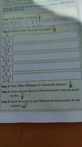 There is a problem-solving chart with steps to overcome challen... | Filo