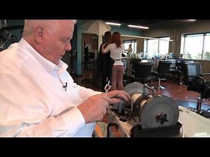 Scissor Sharpening with the AquaHone Stylist II