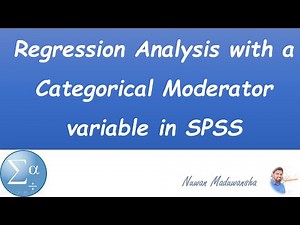 Regression Analysis with a Categorical Moderator variable | Data Analysis using SPSS