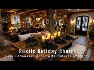 Charming Rustic Christmas Decor Ideas 🌿 | Cozy Farmhouse Holiday Style with Natural Greenery
