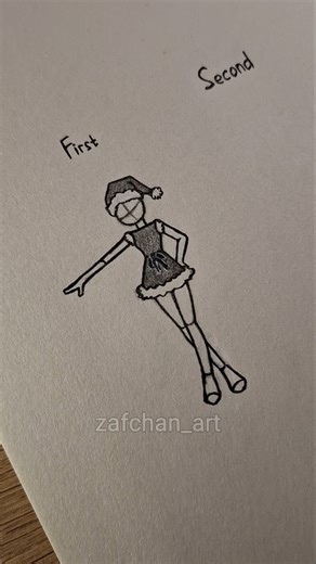 How to draw female body ✨️ (christmas theme) #drawing #tutorial #howtodraw #art #shorts