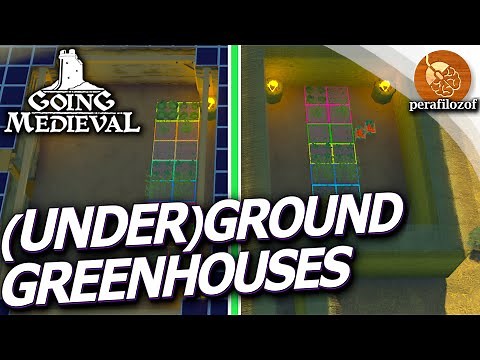 🌿Greenhouse in Going Medieval | How to build & heat it, protect plants & harvest food in winter