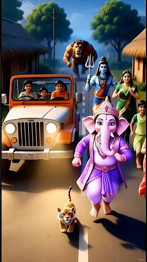 A aai dev bappa ale❤️Bal Ganesha Steals Sweets & Ghost Starts Chasing Him😂👻#jaidmeel #zarooratrishta