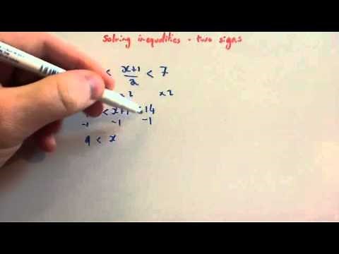 Solving Inequalities with Two Signs - Corbettmaths