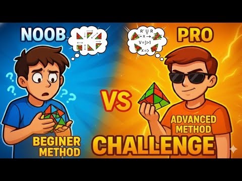 PYRAMID CUBE BEGINNER 🆚 ADVANCED METHOD