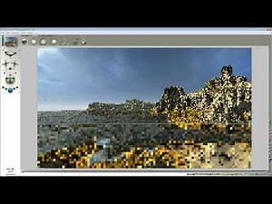 Bryce 7.1 Pro advanced - create a shoreline effect for a terrain - by David Brinnen.