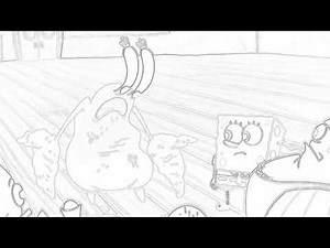 Spongebob squarepants shell of a man sketch